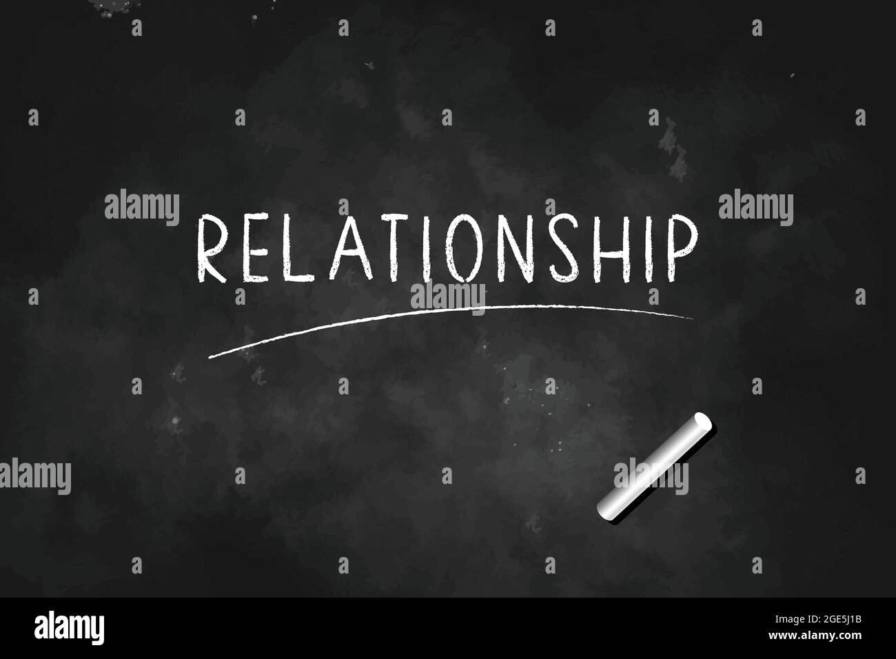 Relationship written with chalk on blackboard icon logo design vector illustration Stock Vector