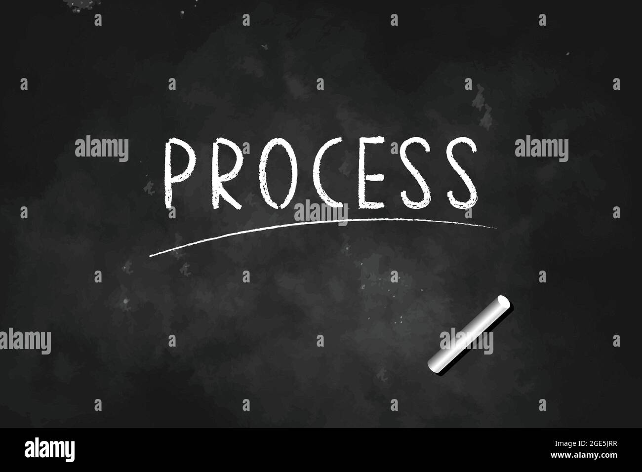 Process written with chalk on blackboard icon logo design vector illustration Stock Vector