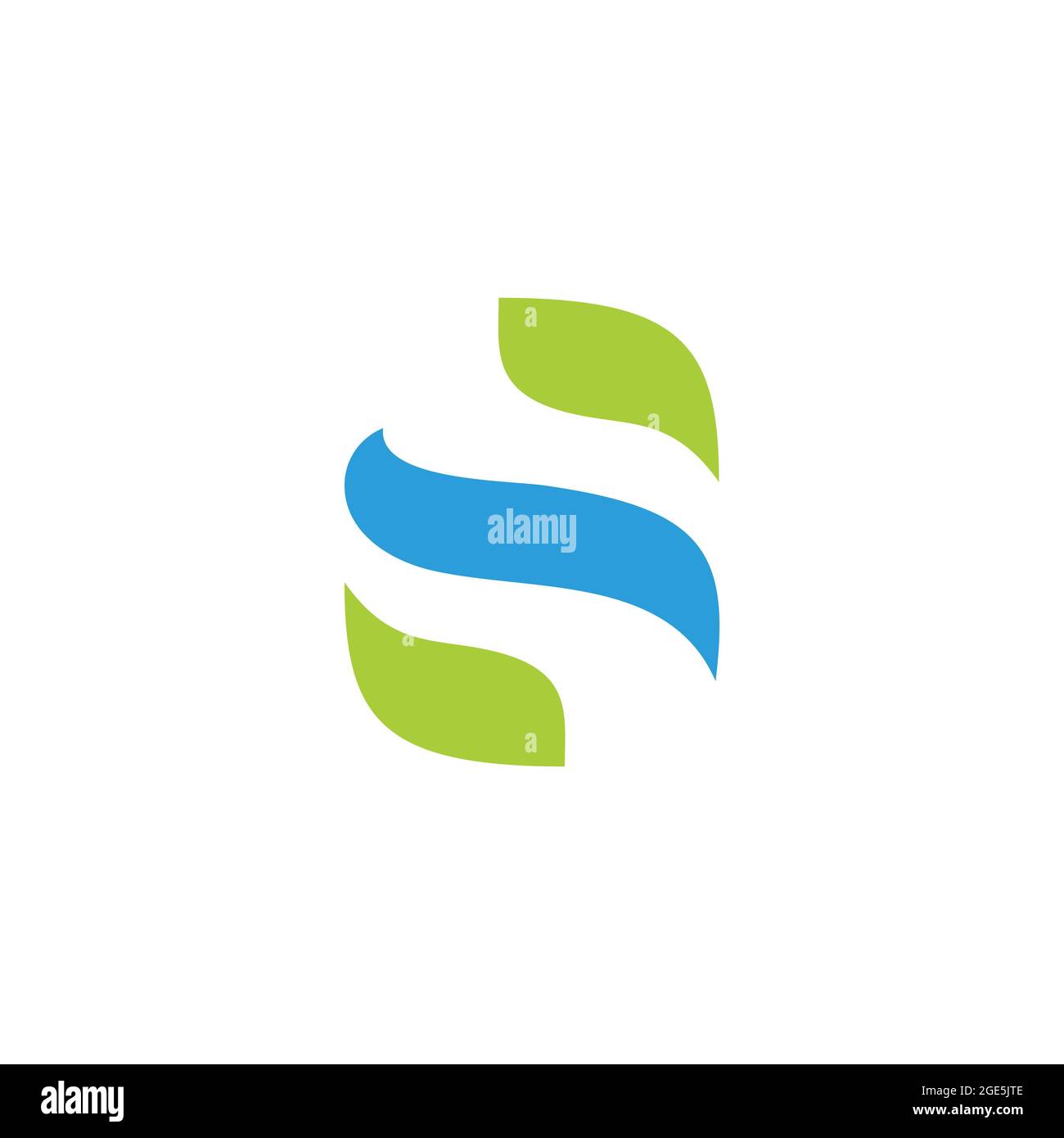 simple letter s leaf water natural symbol logo vector Stock Vector ...