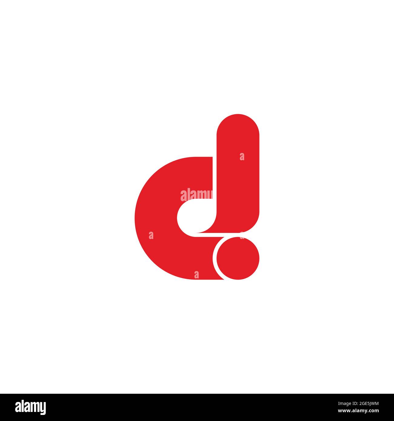 letter cd exclamation design unique logo vector Stock Vector