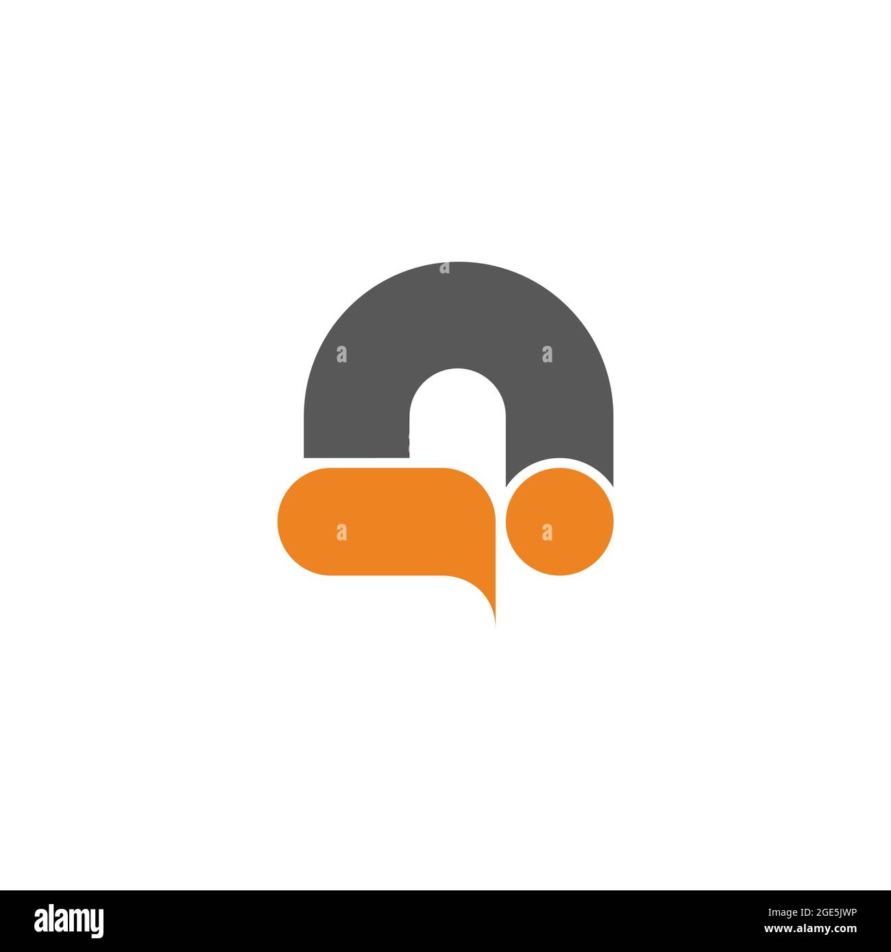 letter n bubble talk simple geometric colorful logo vector Stock Vector