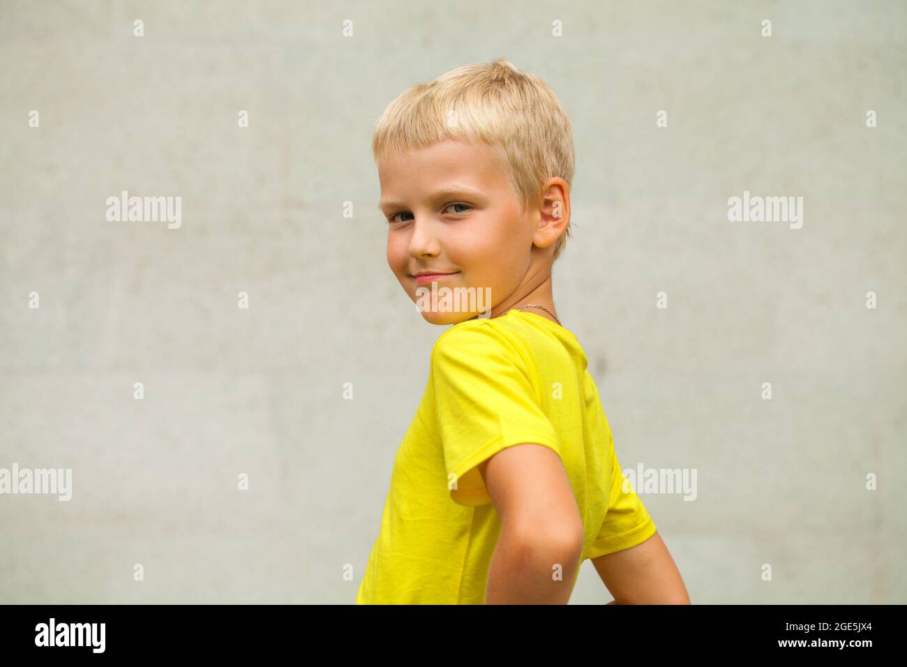Close-up portrait of a little boy in a summer park Stock Photo - Alamy