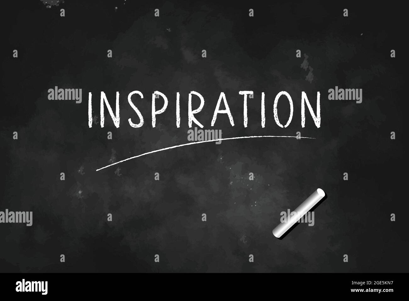 Inspiration written with chalk on blackboard icon logo design vector illustration Stock Vector