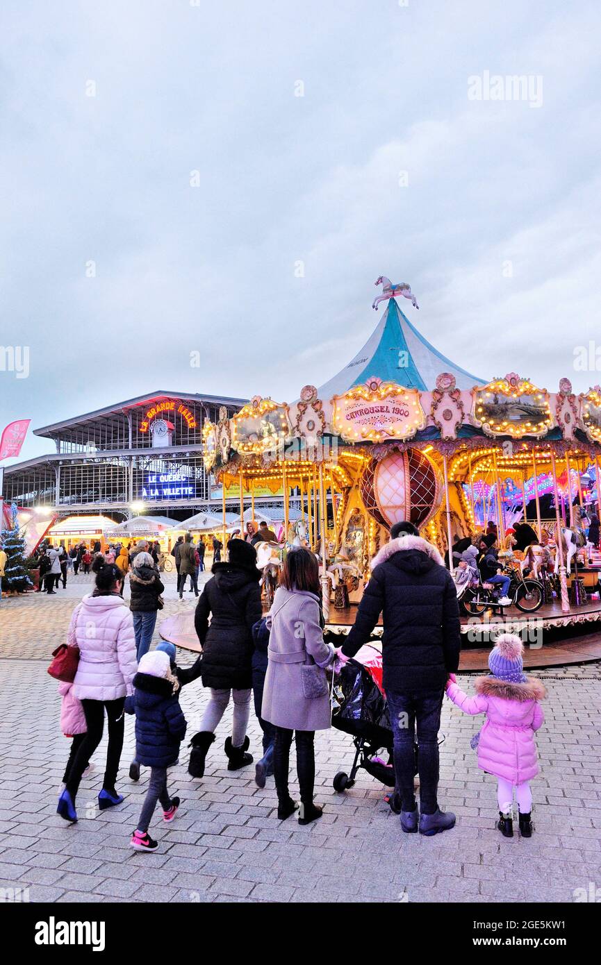 FRANCE, PARIS (75) 19TH ARRONDISSEMENT, LA VILLETTE  AT CHRISTMAS TIME, JOUR DE FETES 2017 Stock Photo