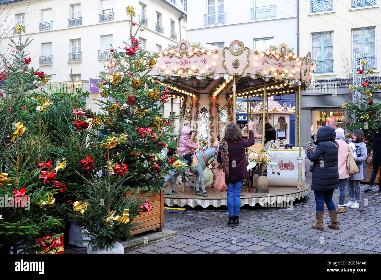 FRANCE, YVELINES (78) SAINT-GERMAIN-EN-LAYE, CHRISTMAS MARKET Stock Photo