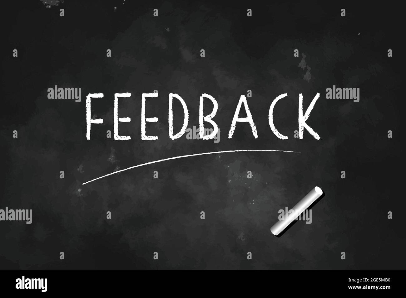 FEEDBACK  written with chalk on blackboard icon logo design vector illustration Stock Vector