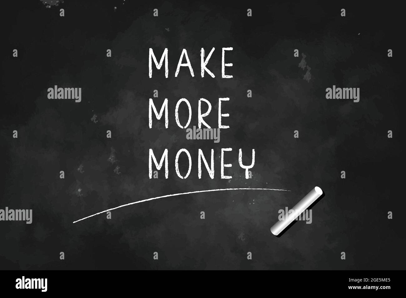 MAKE MORE MONEY written with chalk on blackboard icon logo design ...