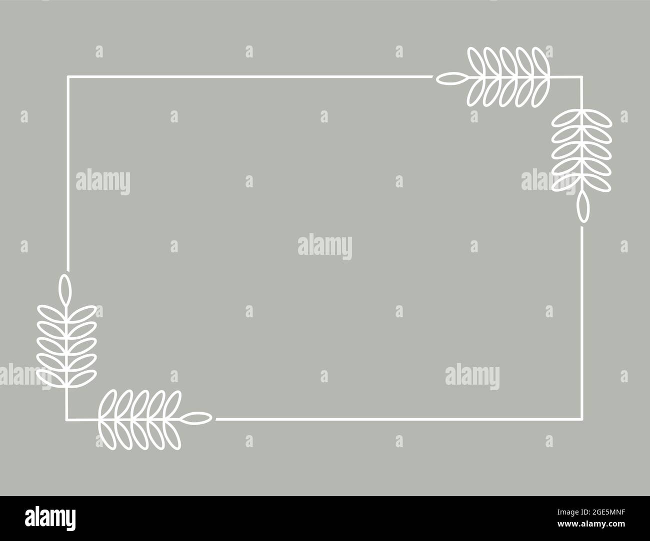 Paskuhan Invitation Card Rectangular Plant branch in a rectangular frame, with place for text for posters ...