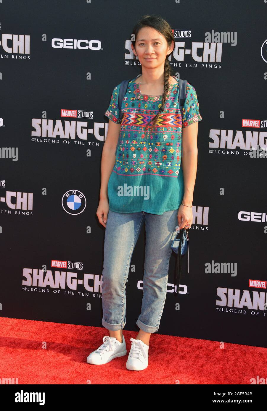 Los Angeles, USA. 17th Aug, 2021. Chloe Zhao attends the Disney Marvel Premiere of Shang-Chi and the Legend of the Ten Rings at the El Capitan Theatre in Los Angeles. August 16, 2021. Credit: Tsuni/USA/Alamy Live News Stock Photo