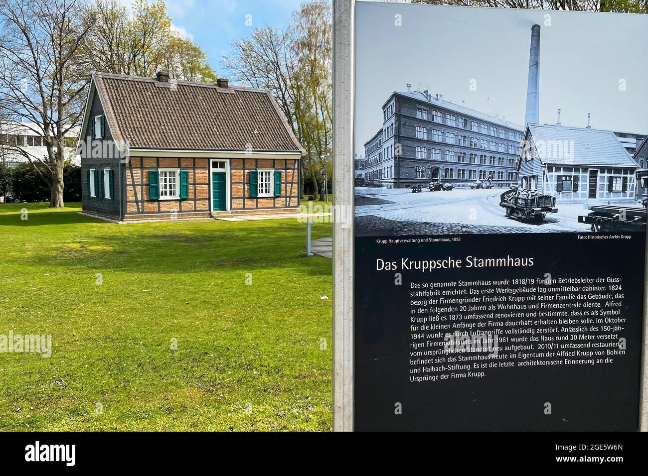Historic headquarters of the Krupp company, Essen, North RhineWestphalia, Germany Stock Photo