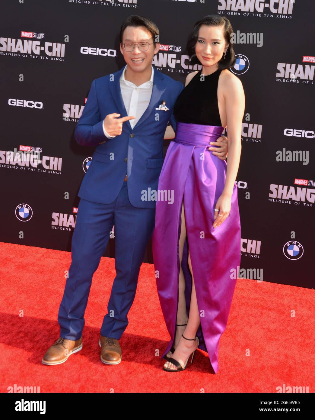 Los Angeles, USA. 17th Aug, 2021. Meng'er Ziang and husband attends the Disney Marvel Premiere of Shang-Chi and the Legend of the Ten Rings at the El Capitan Theatre in Los Angeles. August 16, 2021. Credit: Tsuni/USA/Alamy Live News Stock Photo