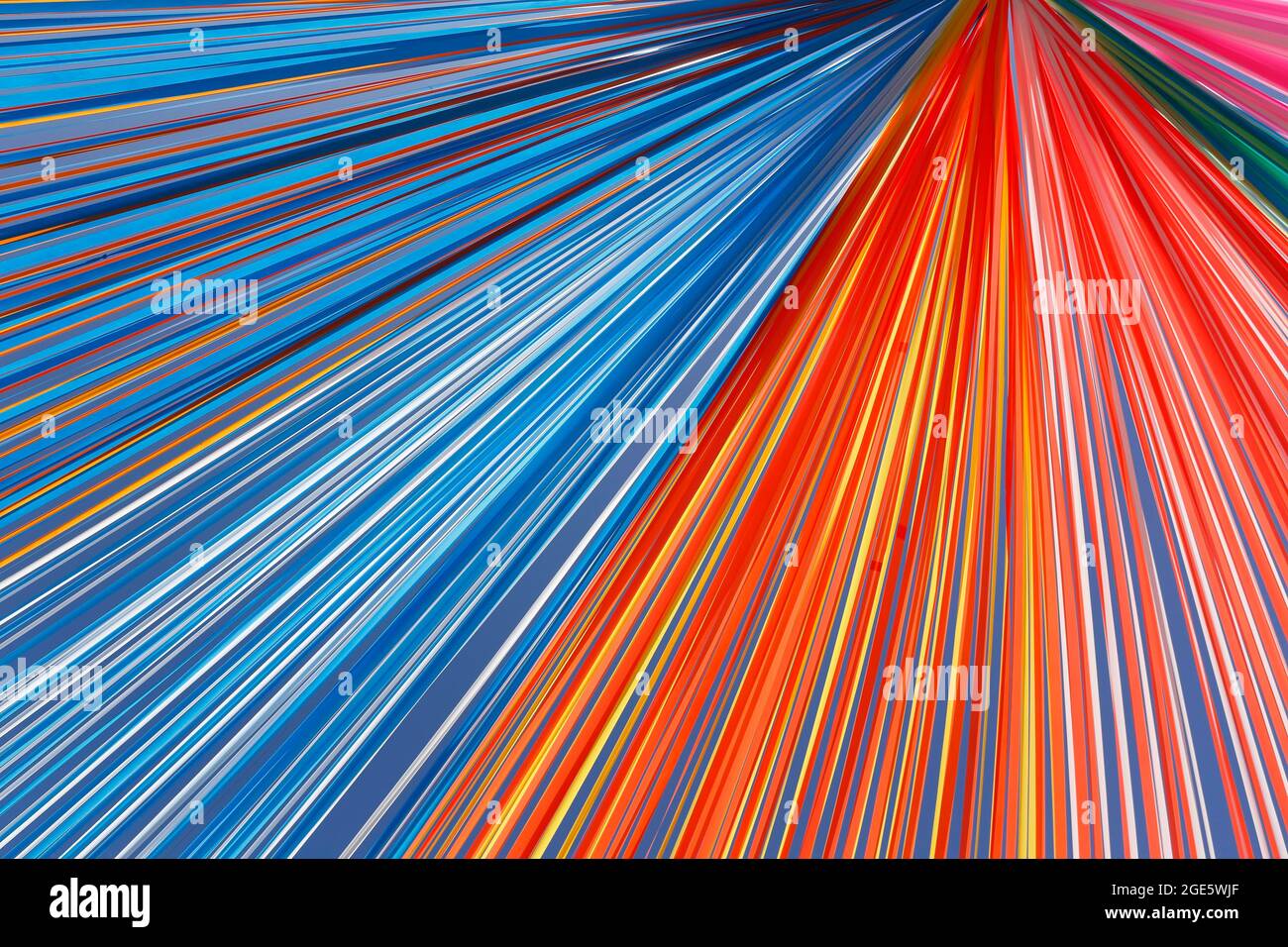 Colourful sun shade made from fabrics strips Stock Photo Alamy