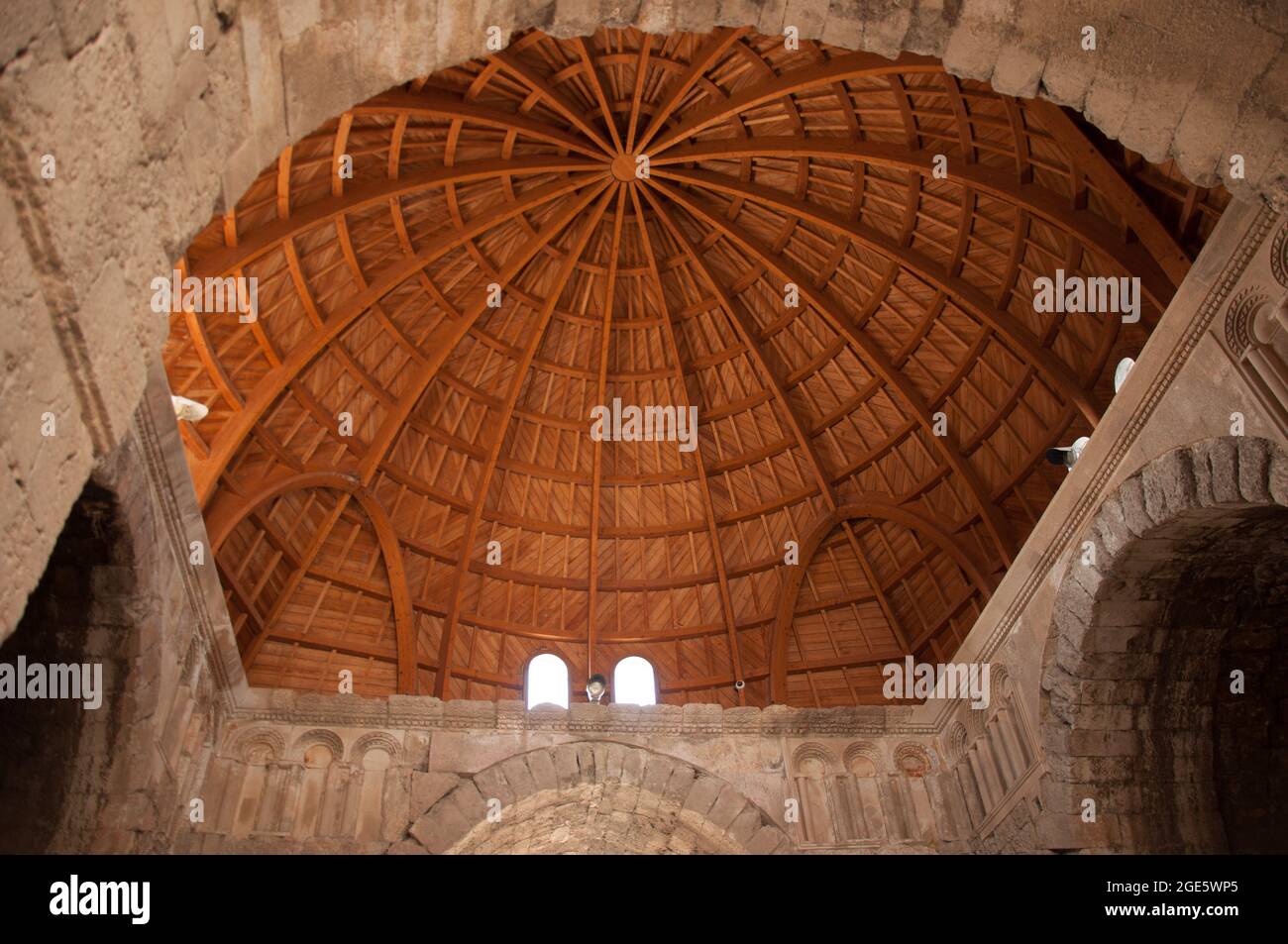 Ceiling of the Gateway to the Umayyad Palace, Citadel, Amman, Jordan, Middle East Stock Photo