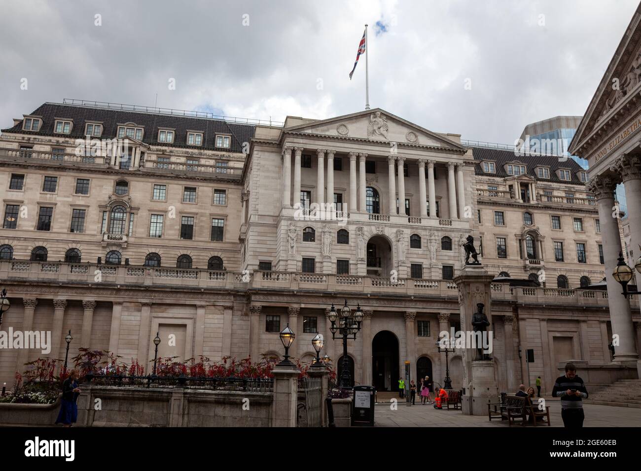 Bank of England on Threadneedle Street in London UK Stock Photo