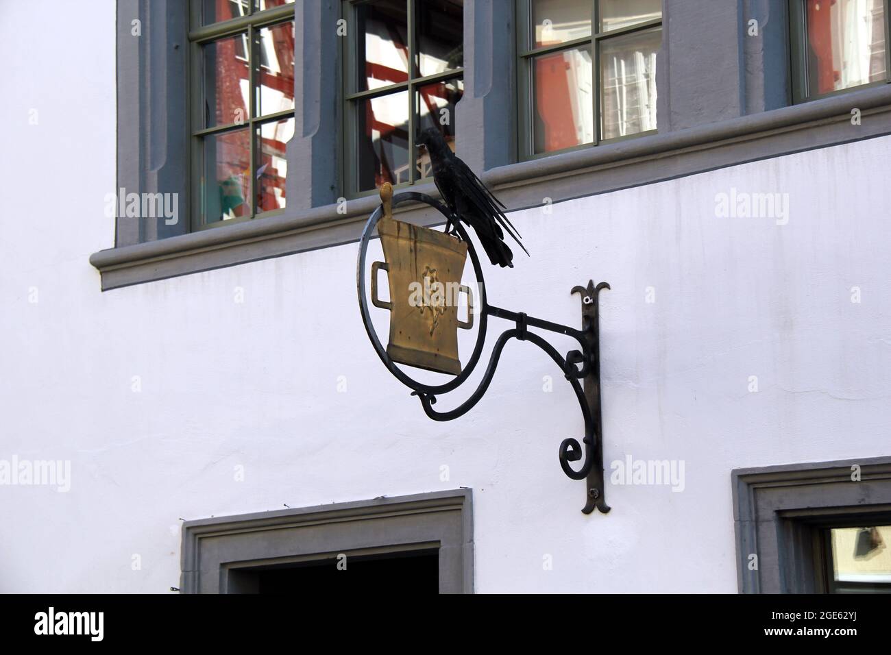 Medieval Store Signs in Stein am Rhein Stock Photo - Alamy