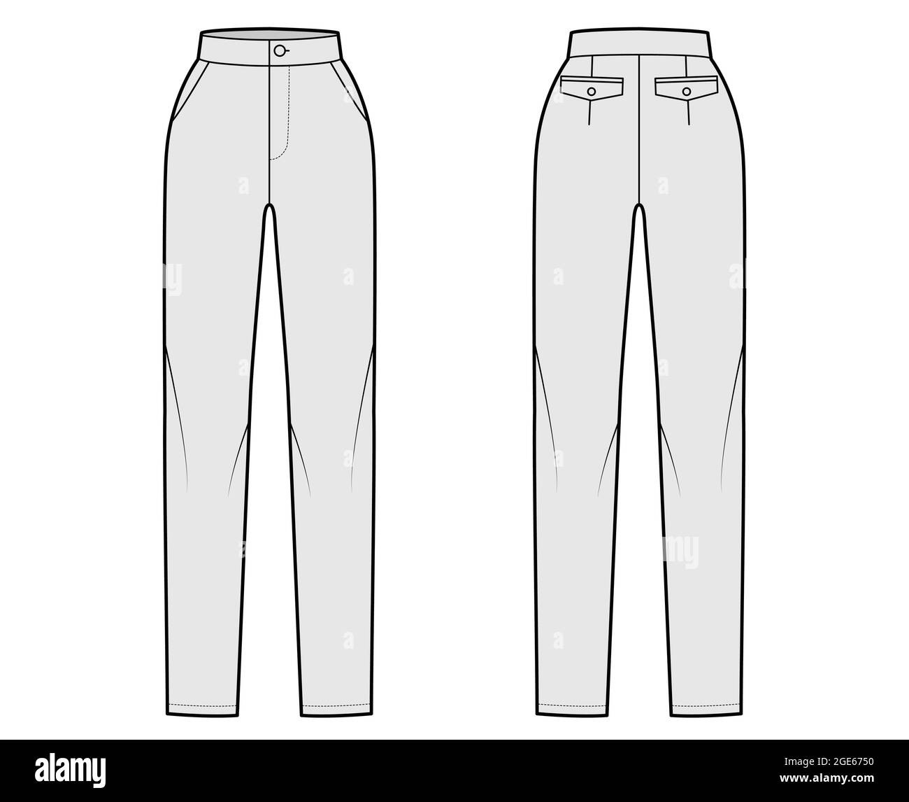 Cigarette pants technical drawing hi-res stock photography and images ...
