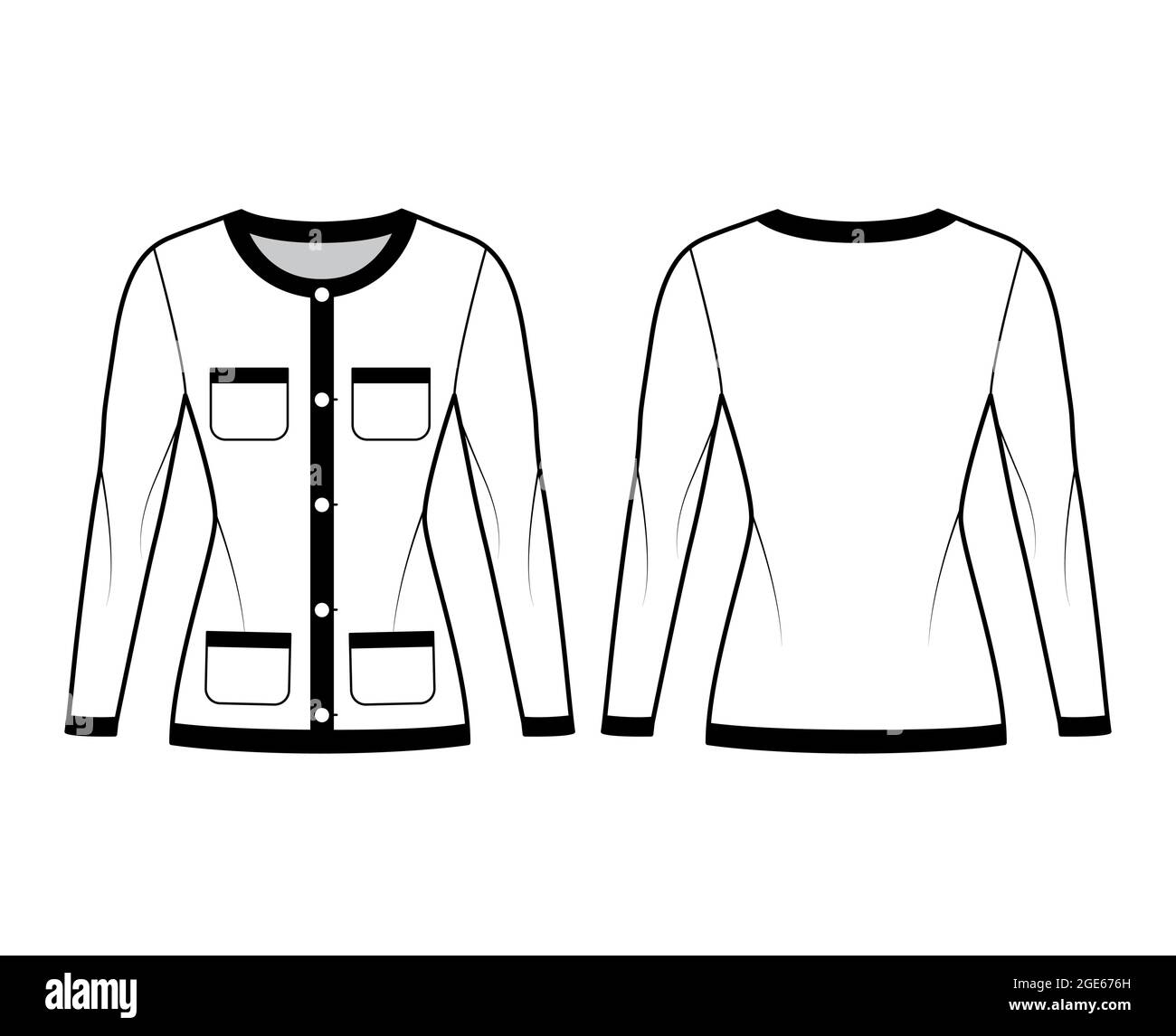 Smart suit chanel dress Stock Vector Images Alamy