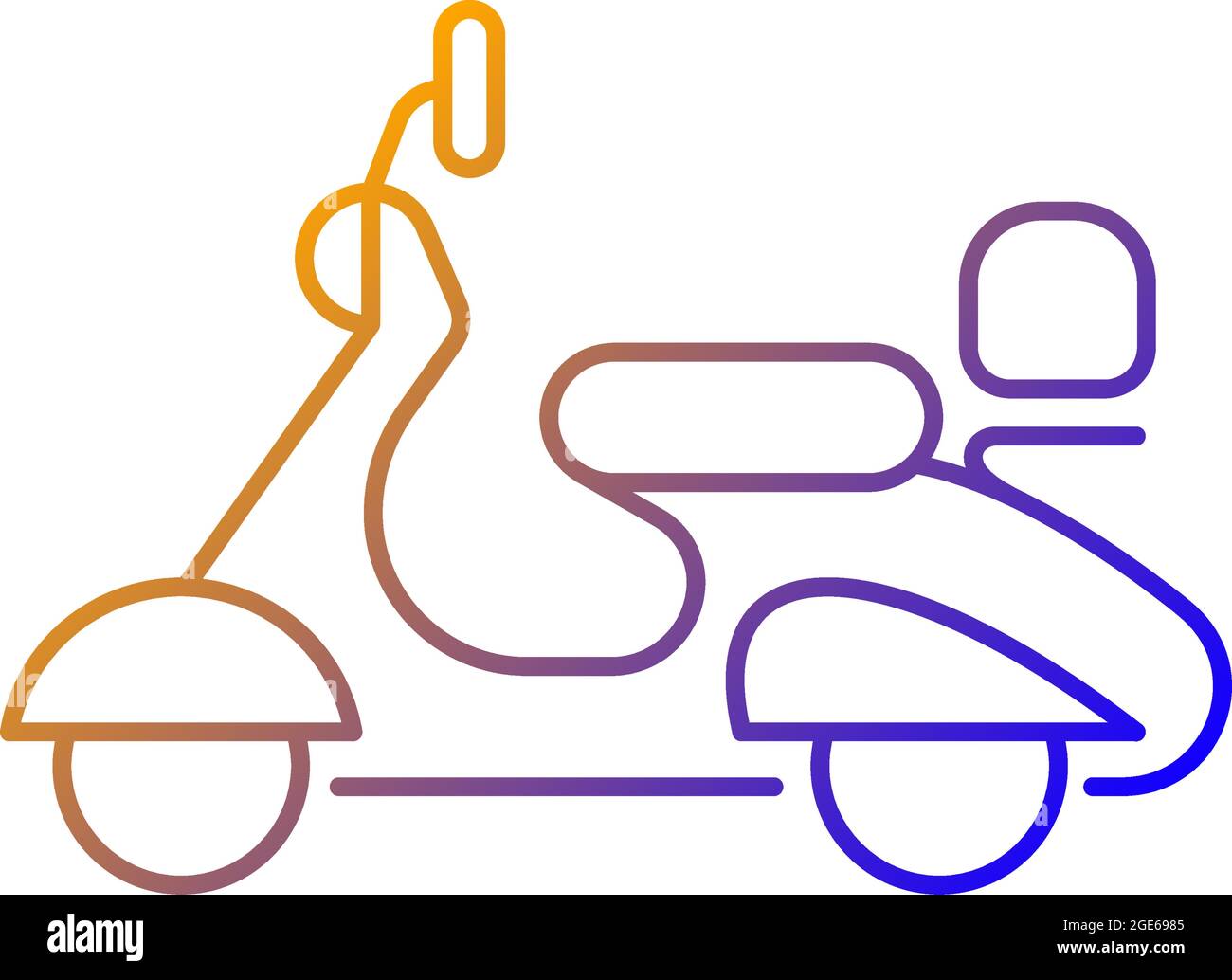 Vintage moped gradient linear vector icon Stock Vector Image & Art - Alamy