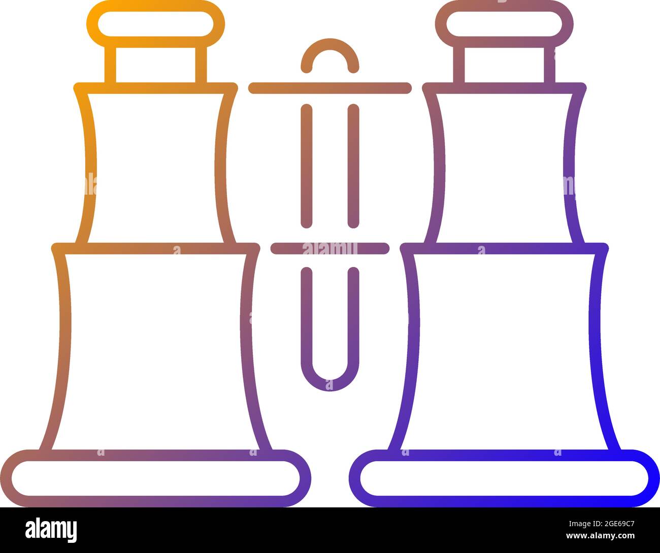 Collectible binoculars gradient linear vector icon Stock Vector