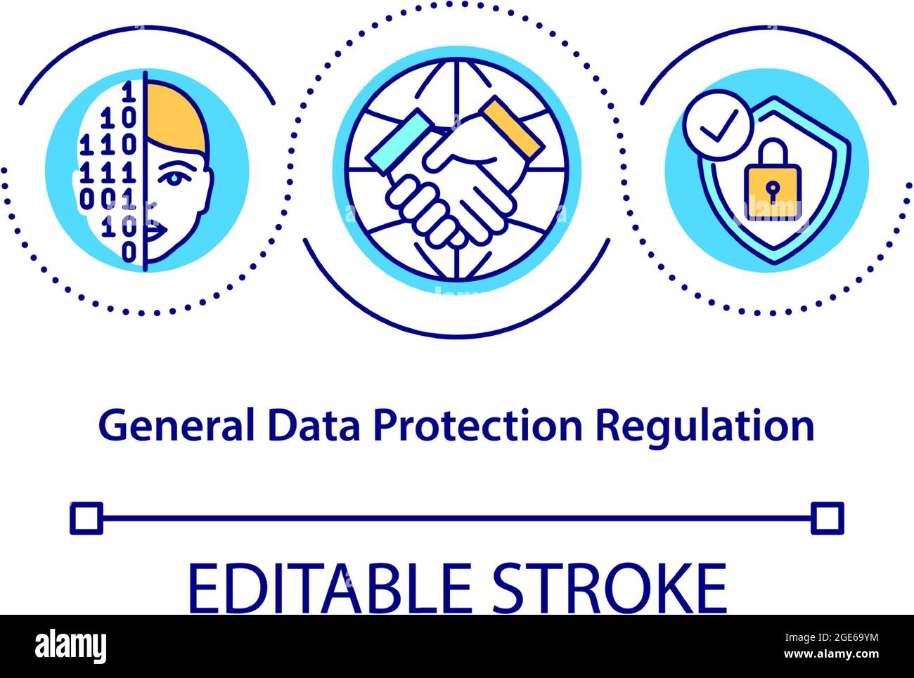 General data protection regulation concept icon Stock Vector Image ...