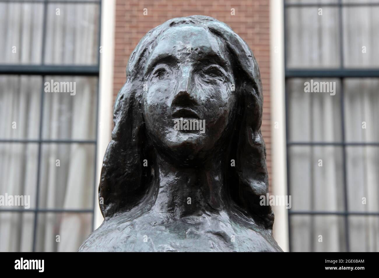 Statue Anne Frank At Amsterdam The Netherlands 1682021 Stock Photo