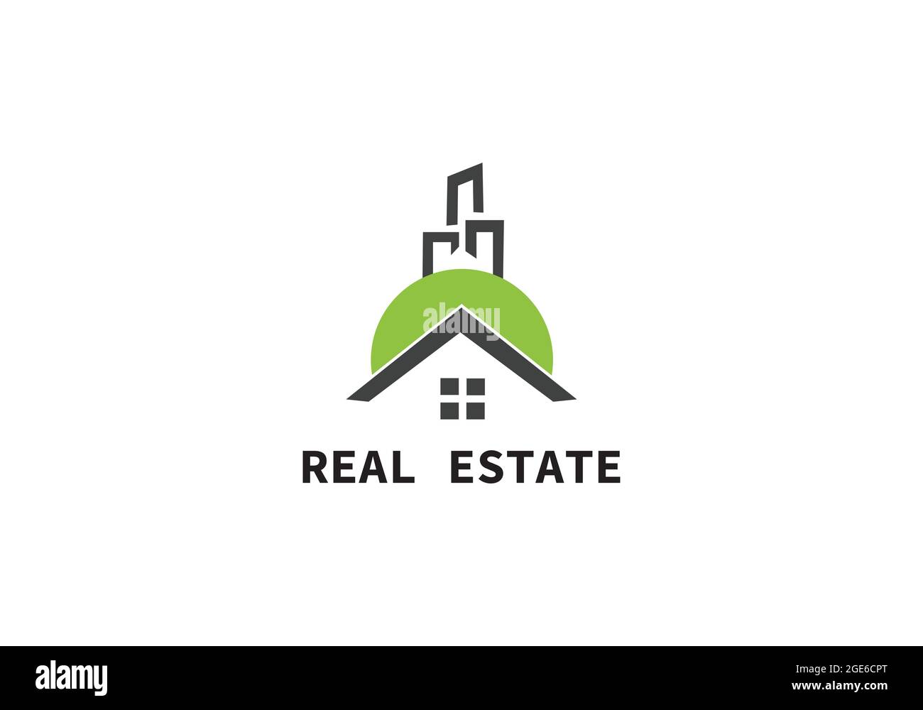 Real estate ( agent, investment trust,) logo design template Stock