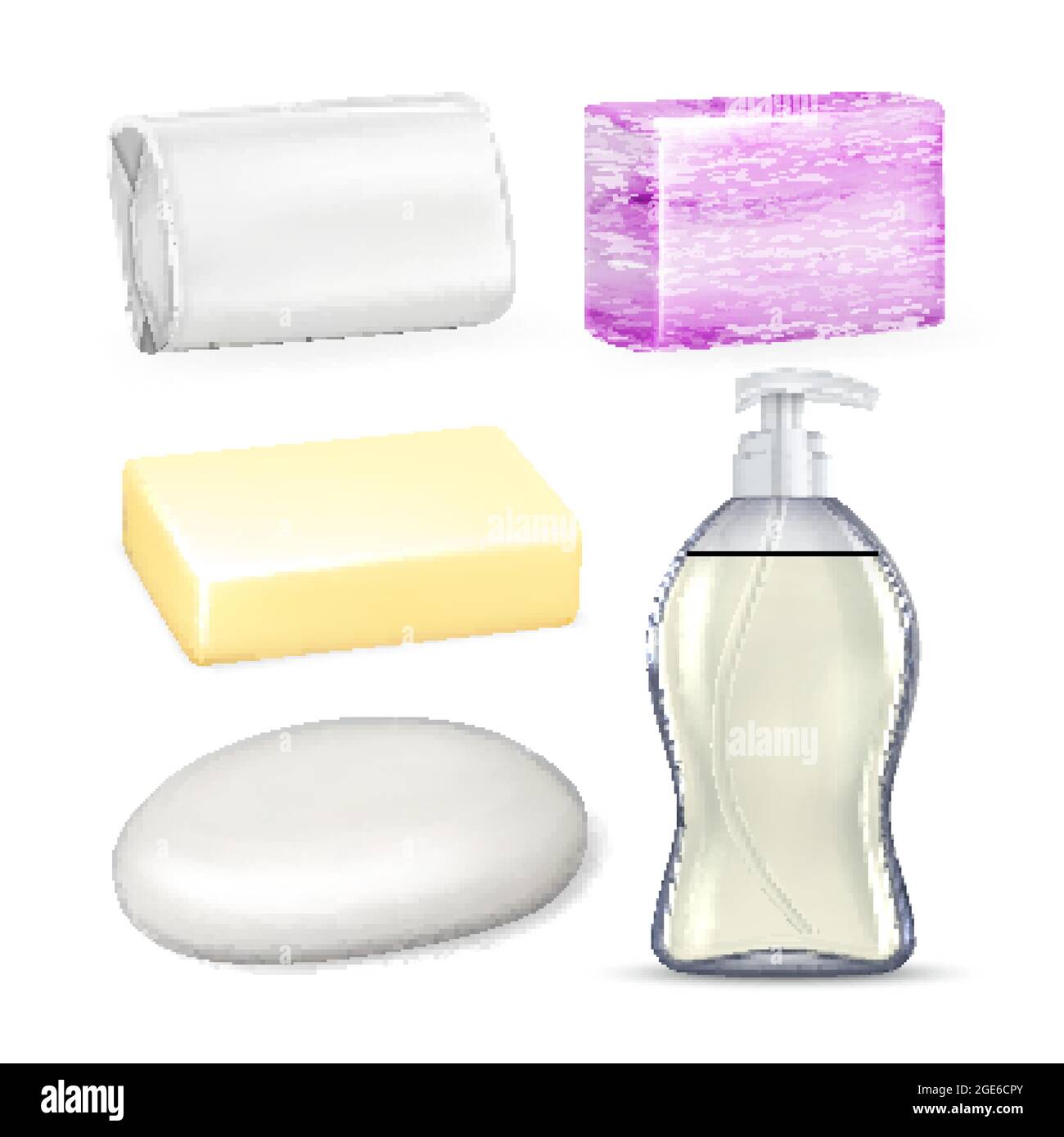 Soap Product Blank Packages Collection Set Vector Stock Vector Image ...