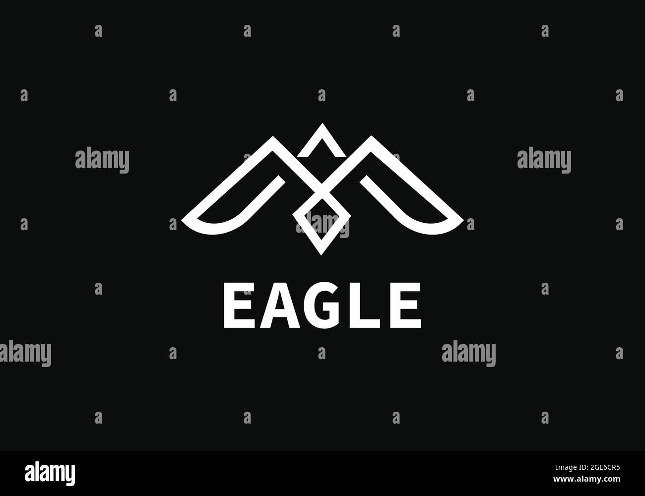 Minimal eagle logo vector design template Stock Vector