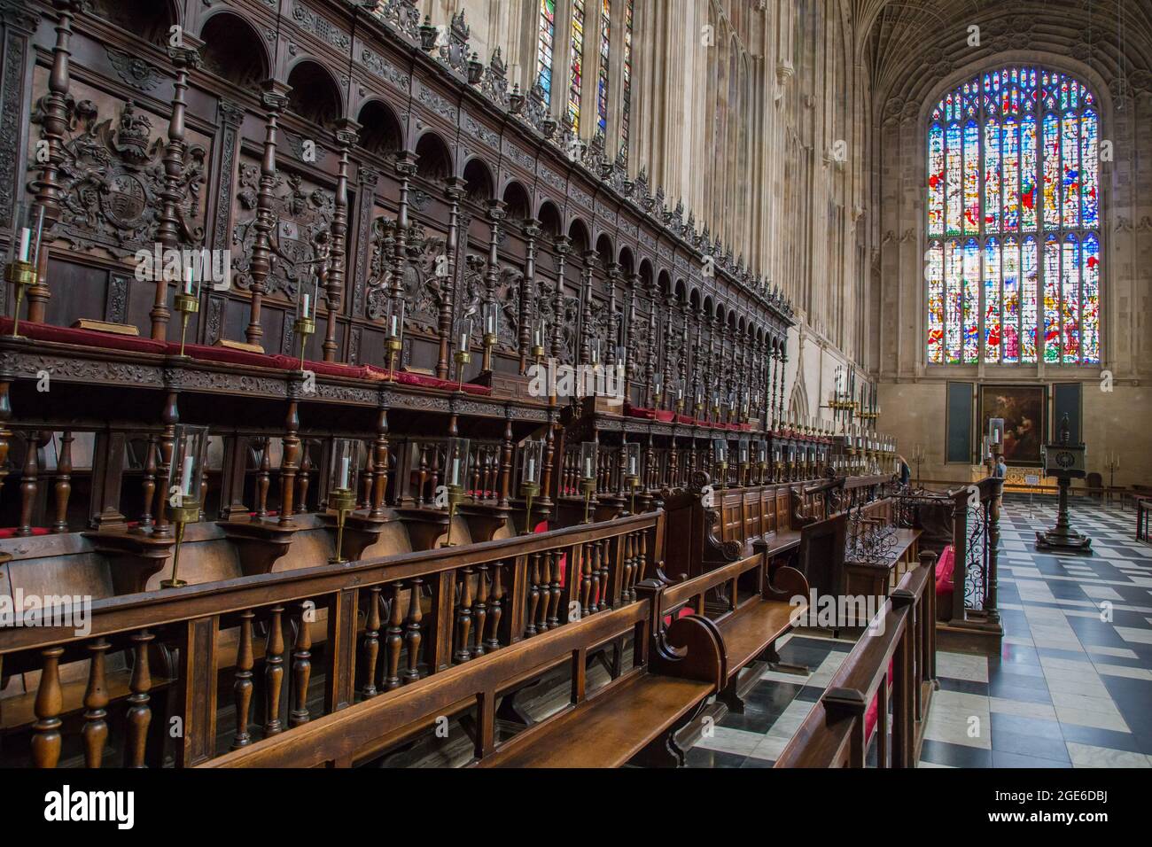 Interior of King's College chapel, Cambridge Stock Photo