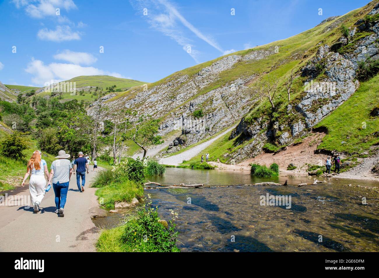 Peak District National Park at Dovedale Stock Photo