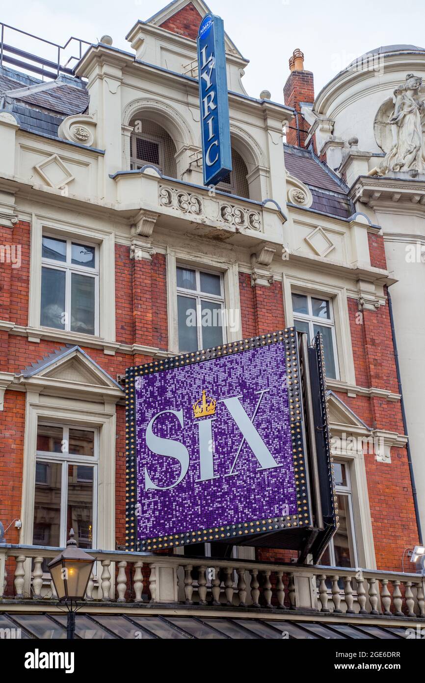 Lyric theatre where the play Six is performed, London Stock Photo