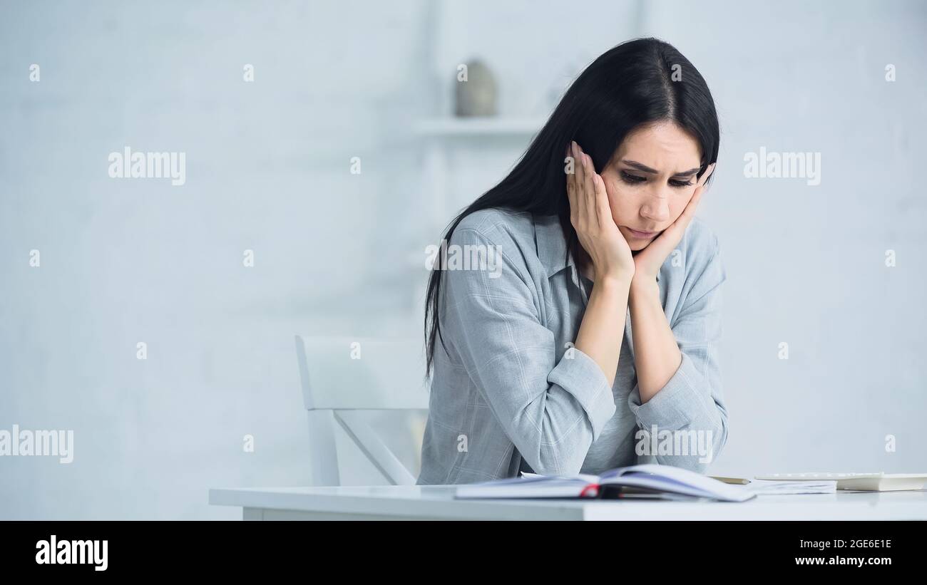 Stressed woman look in hi-res stock photography and images - Alamy
