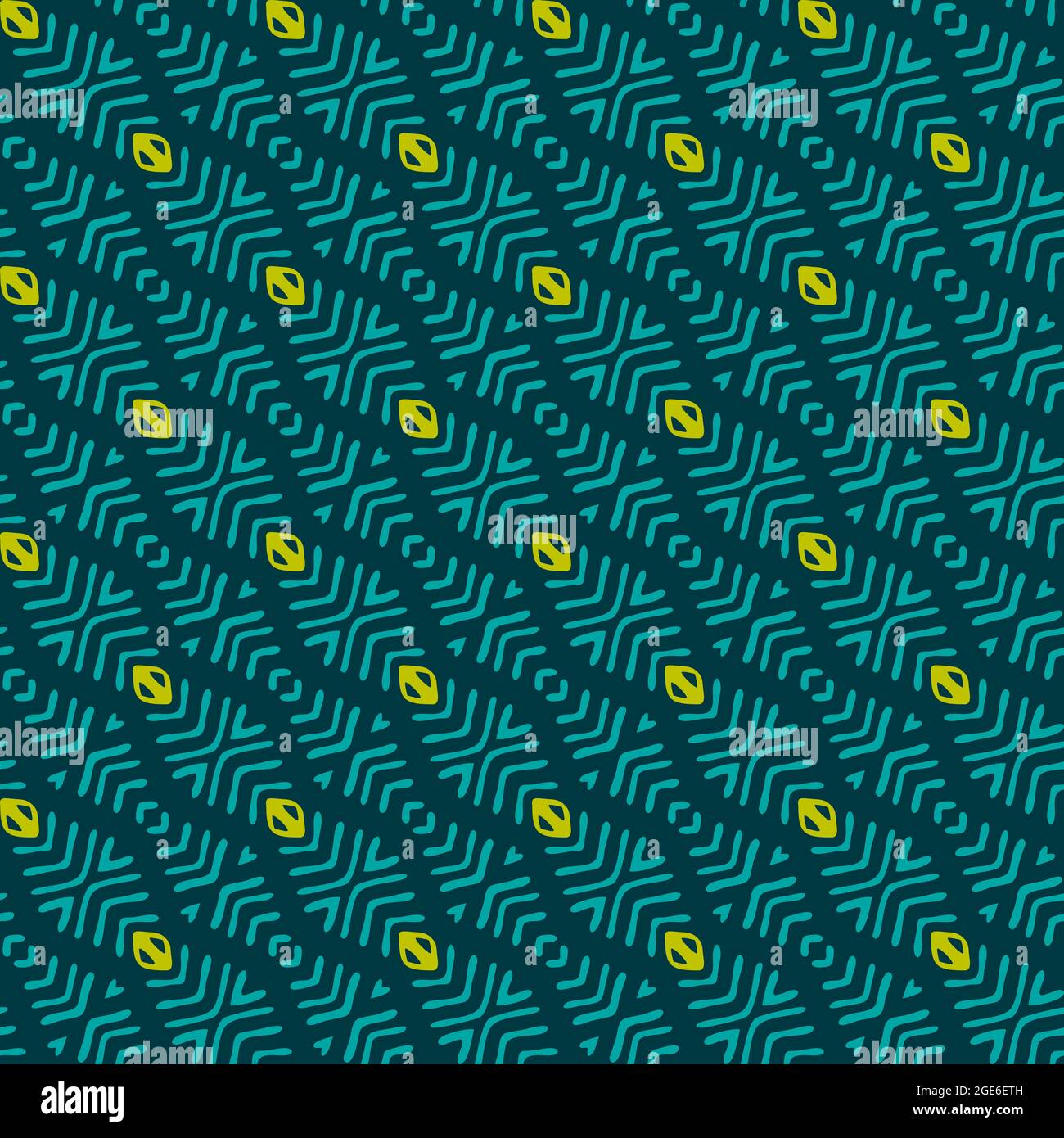 Seamless pattern with Ethnic motifs in 3 colors Stock Photo - Alamy