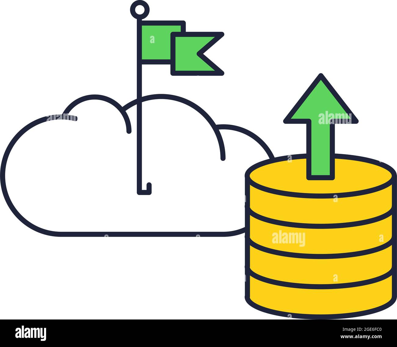 Cloud computing server data storage service icon stock vector image
