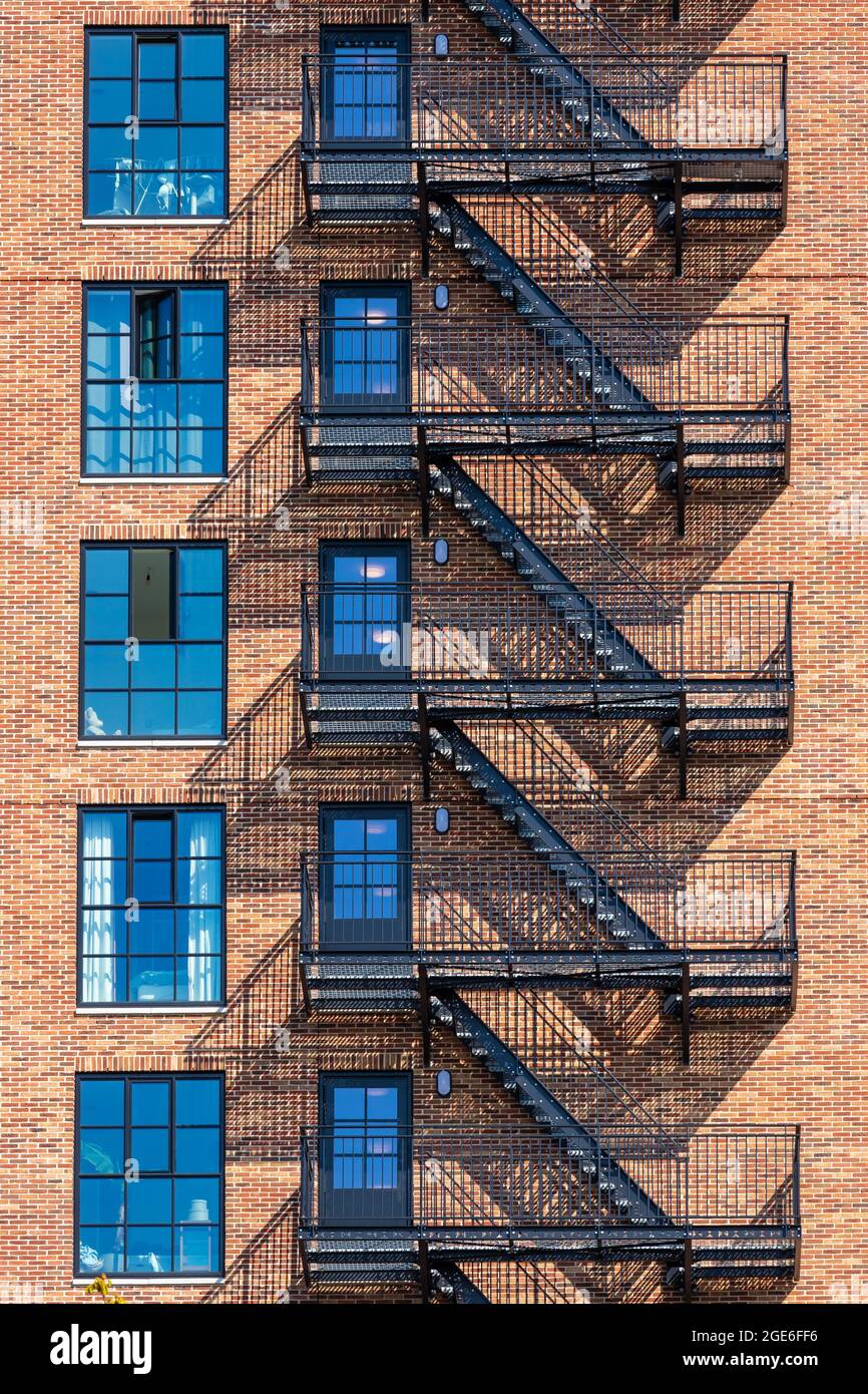 Detail of an appartment building in Little Coolhaven ( Little C), Rotterdam, the Netherlands Stock Photo