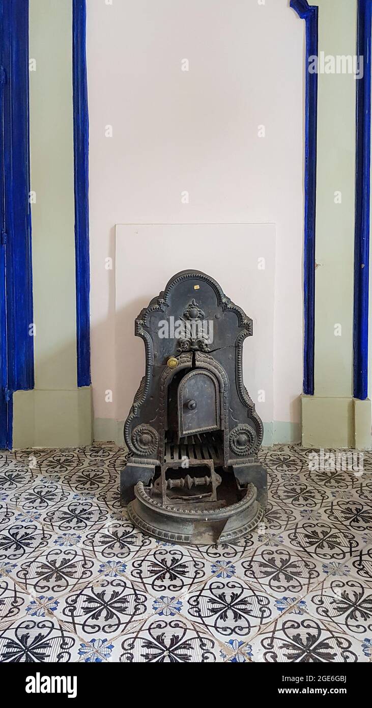 Old ancient stove from Villa Rufolo, Ravello, Amalfi Coast, Campania, Italy Stock Photo