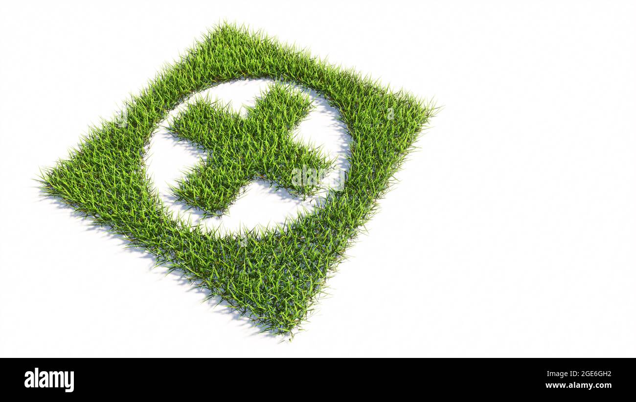Concept or conceptual green summer lawn grass symbol shape isolated ...