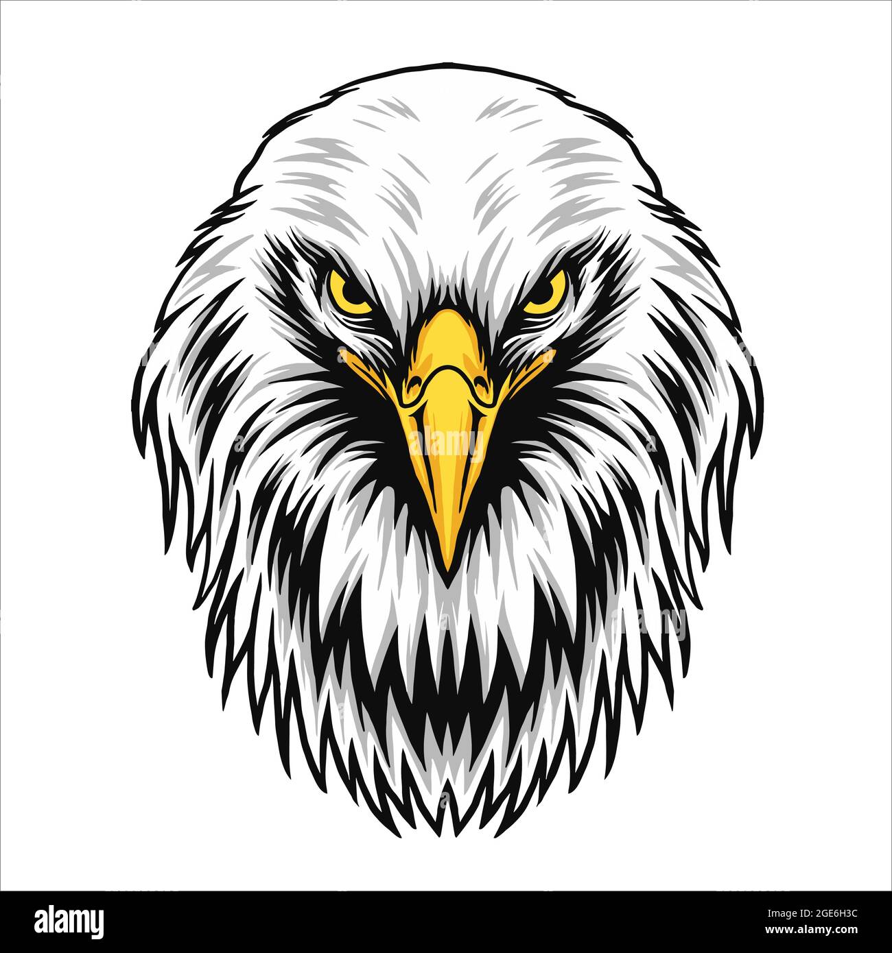 Eagle head vector hi-res stock photography and images - Alamy