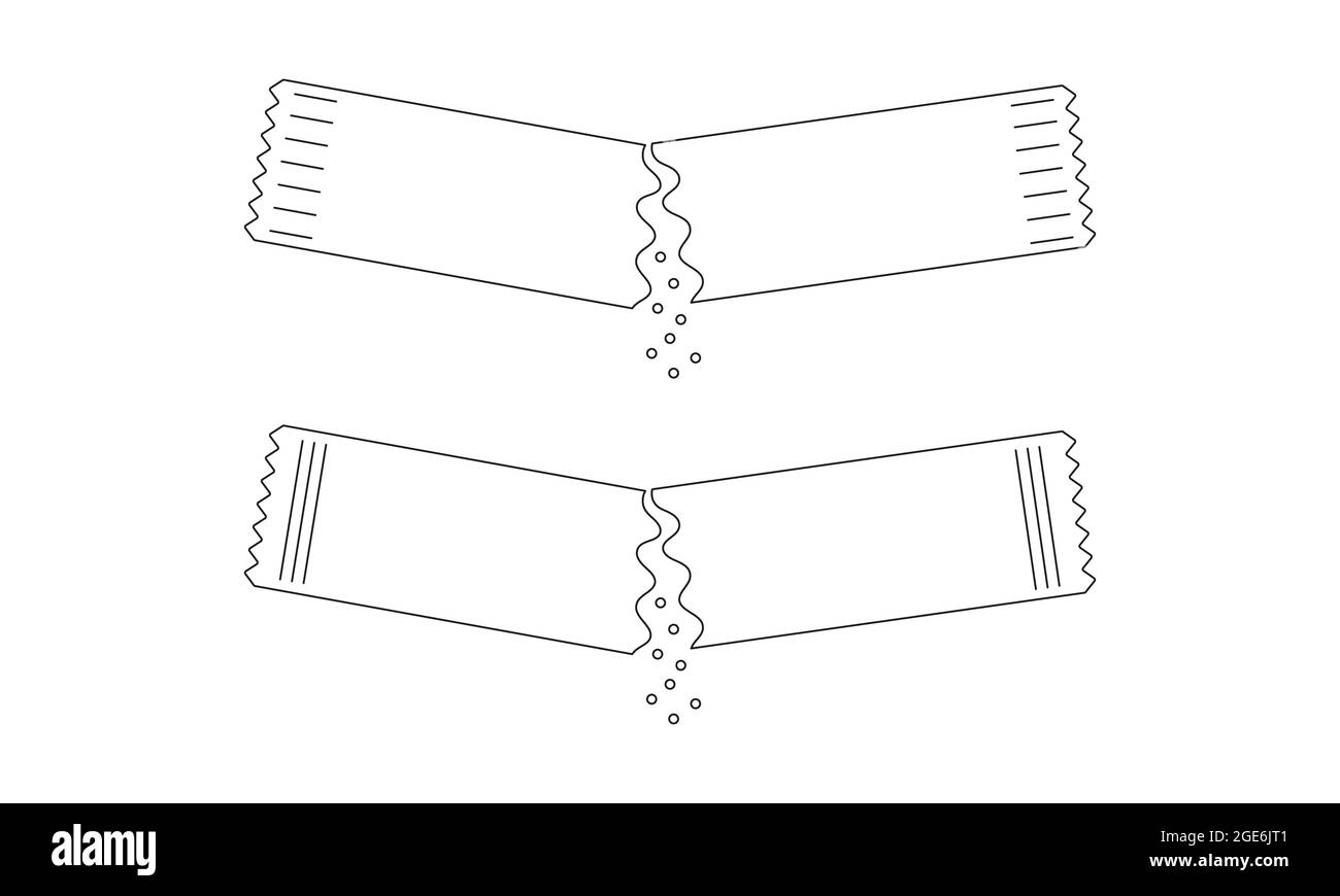 Open sugar packets Stock Vector Images - Alamy