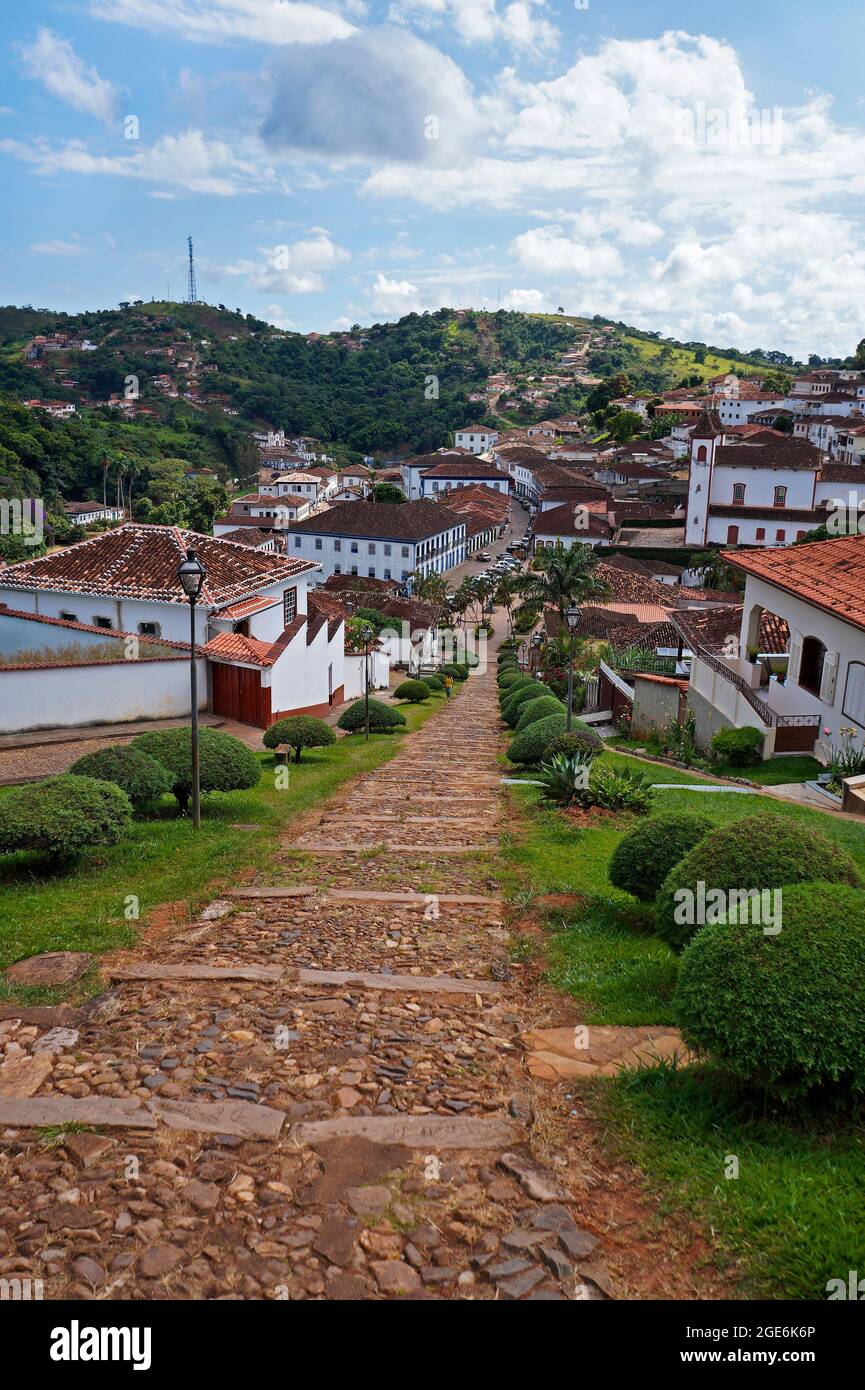 Partial view of Serro, historical city in Minas Gerais, Brazil Stock Photo