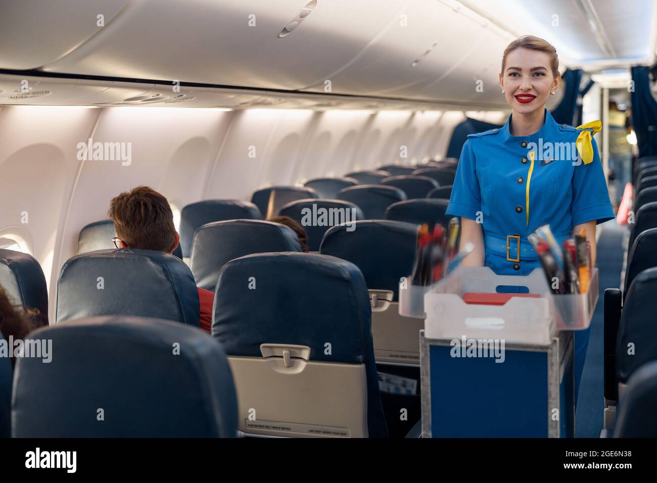 Cabin crew trolley hi-res stock photography and images - Alamy