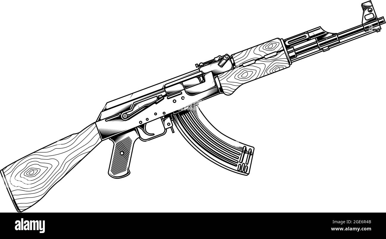 File:AK-47 Rifle silhouette.svg - Wikimedia Commons