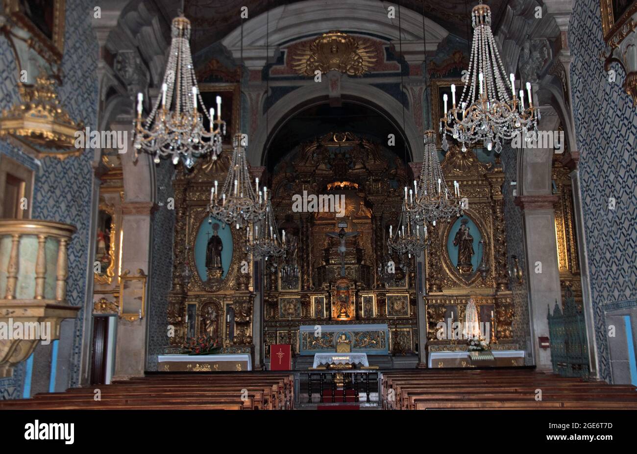 Altar, Church, Funchal, Madeira, Portugal, Europe Stock Photo