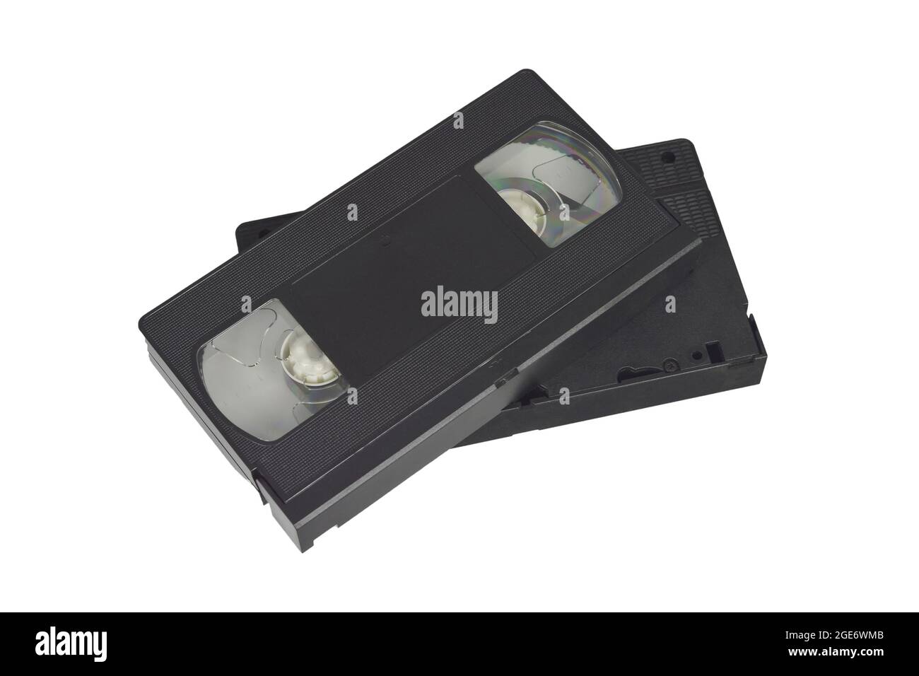 Videocassettes isolated on white background Stock Photo