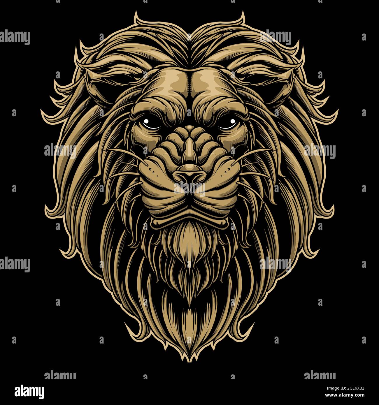 design vector animal head lion Stock Vector