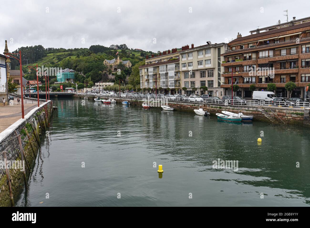 Zumaia, Spain - 14 August 2021: Traditional Basque buildings in the port  town of Zumaia Stock Photo - Alamy