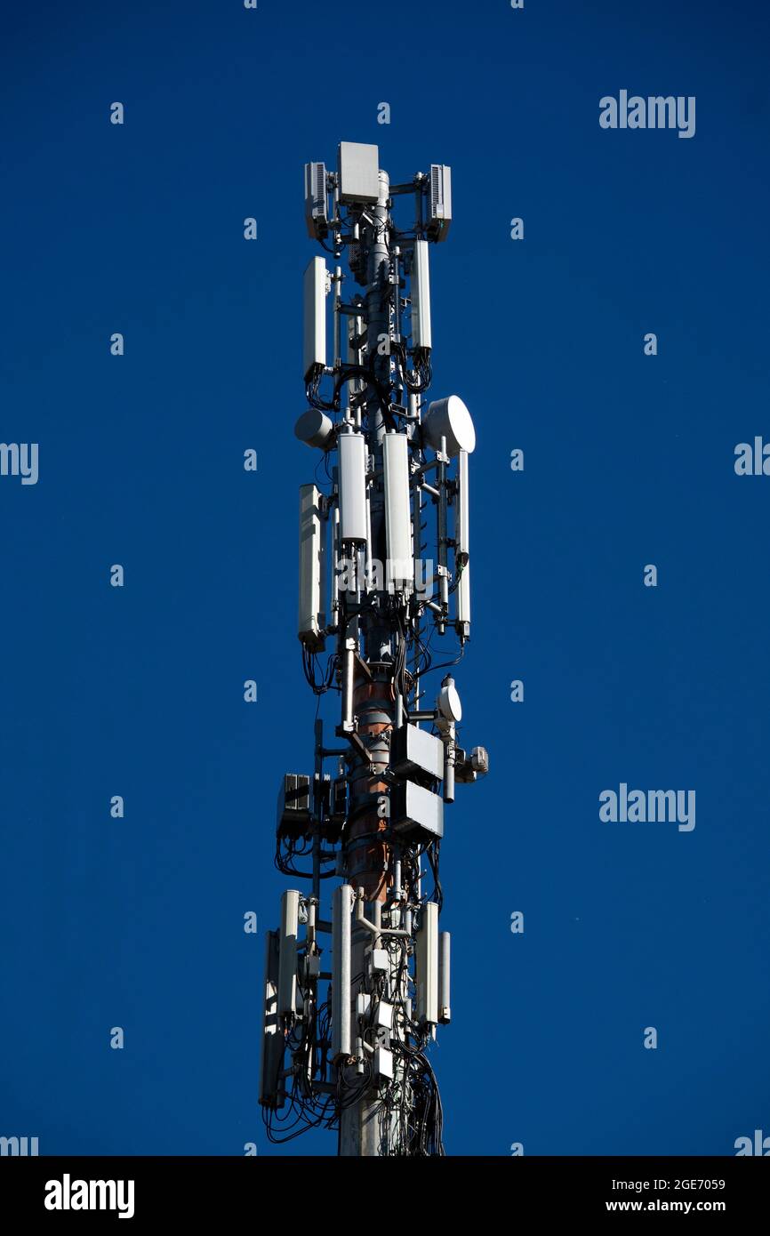 Bottom view of a pylon to support telephone repeaters projected into ...