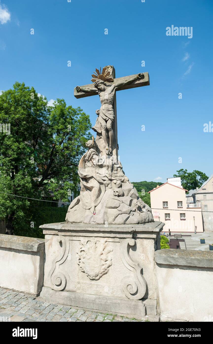 Sculpture On Gothic Bridge And Baroque Church Of Our Lady Of The Rosary In Klodzko Lower 3175