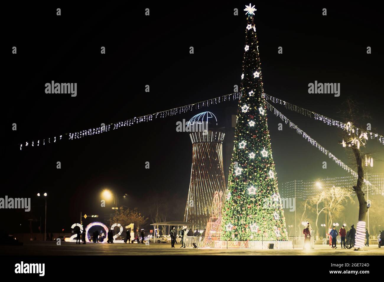 Tashkent, Uzbekistan - 15 December, 2020: Celebrating Christmas in a