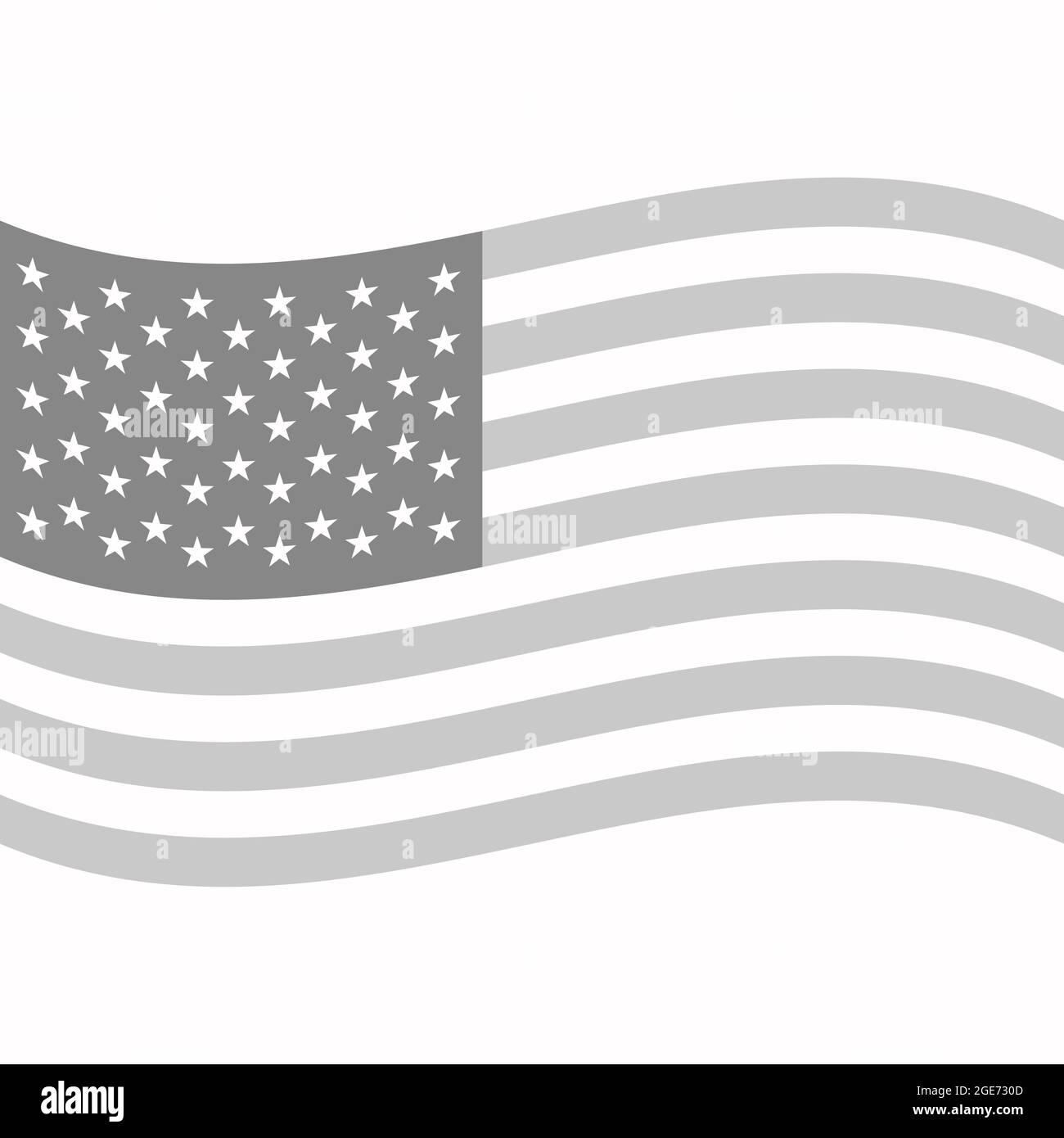 vector image of american flag illustration on white background Stock ...